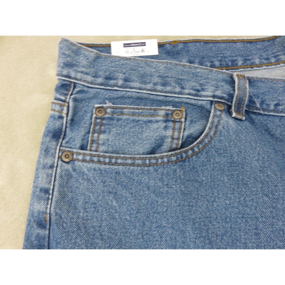 George Men's Blue Straight Leg 100% Cotton Comfy Regular‎ Jenas Size 44x30 - Picture 3 of 14